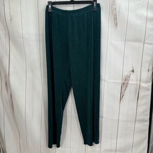 Vivoli Women’s Medium Green Stretchy Pull on Pants Slinky